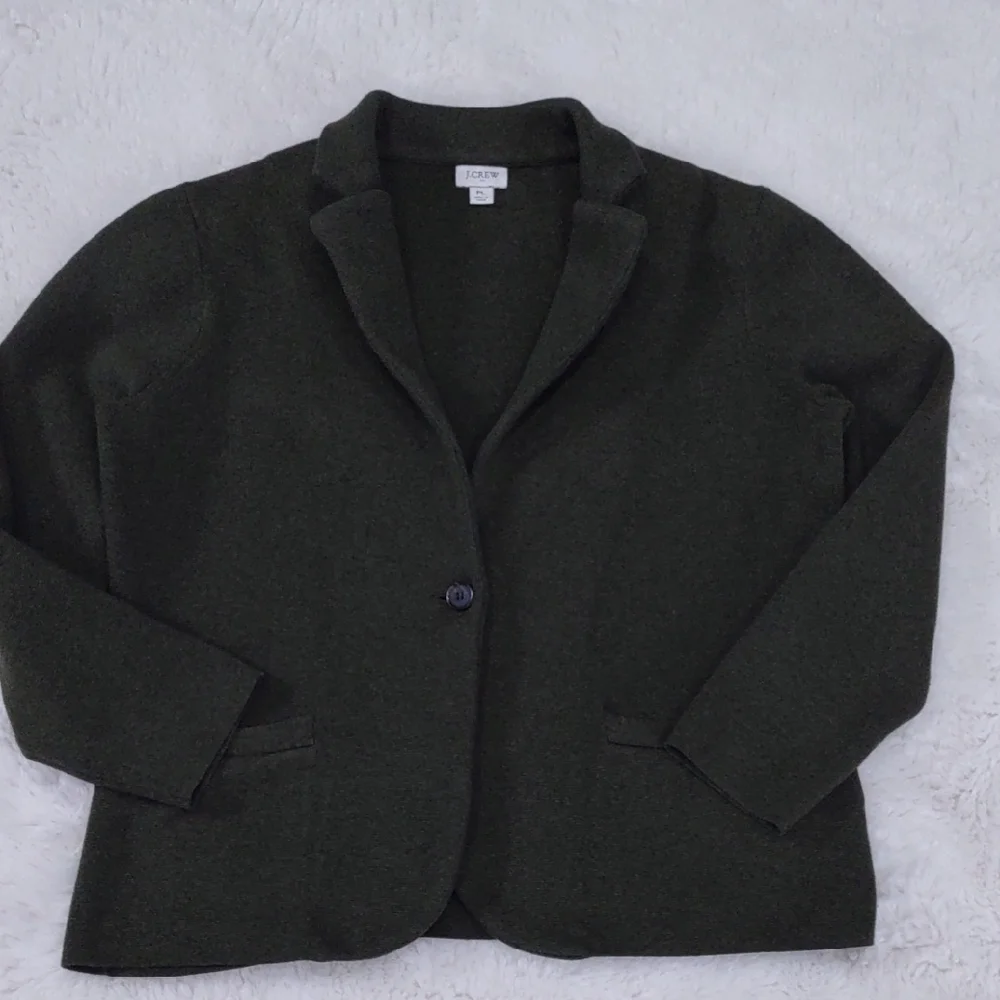 J. Crew Green Blazer Structured Suit Jacket - Picture 9 of 16